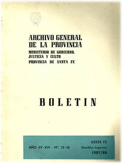 Boletín Arch. Gral. Pcia. Sta. Fe N° 15-16