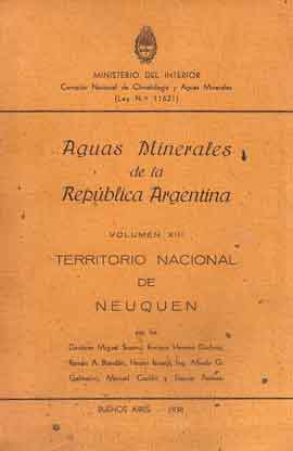 Aguas Minerales de la República Argentina. Vol. XIII. Territorio