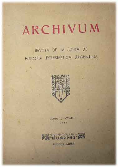 Archivum Tomo II. Cuad. 1