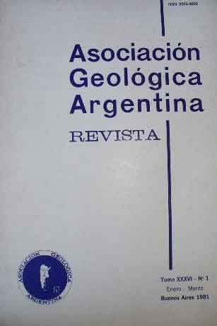 Asociación Geológica Argentina Revista. Tomo XXXVI - N° 1