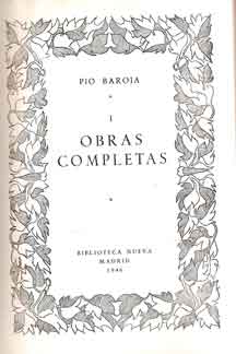 Pío Baroja. Obras completas (8 tomos)