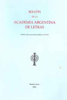 Boletín de la Academía Argentina de Letras