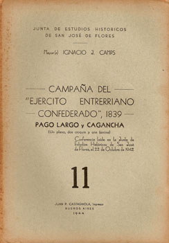 Campaña del 'Ejercito Entrerriano Confederado', 1839 Pago Larga