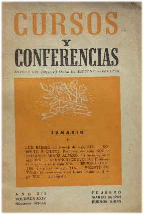 Cursos y Conferencias Año XII Vol. XXIV. N° 143-144