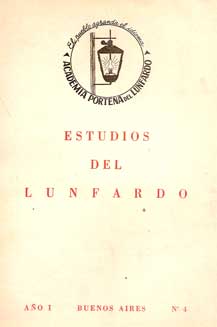 Estudios del Lunfardo. Boletín de la Academia nº 4.