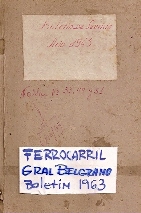 Ferrocarril Gral. Belgrano. Boletín 1963