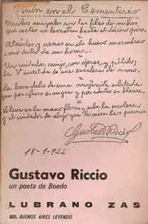Gustavo Riccio, un poeta de Boedo