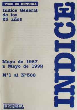 Indice Revista Todo es Historia N° 1 al 300