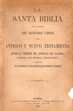 LA SANTA BIBLIA. Cipriano de Valera