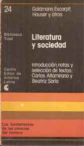 Literatura y sociedad. Problemas de metodología en sociología de